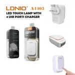 100% Original LDNIO A4405 LED Touch Lamp 4.4A 4 USB Port AutoID USB Adapter